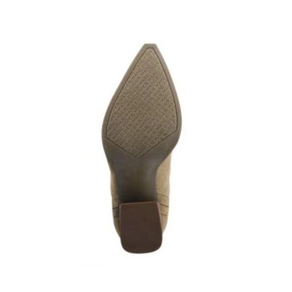 MARC FISHER Womens Beige Back Pull-Tab Matter Toe Block Heel Leather Booties 9 M - Picture 4 of 4